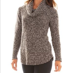 BCX Cowl-Neck Boucle Sweater